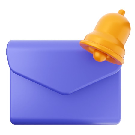 E-Mail-Benachrichtigungsglocke  3D Icon