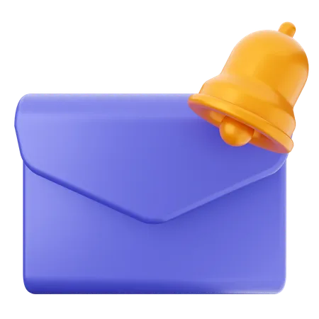 E-Mail-Benachrichtigungsglocke  3D Icon