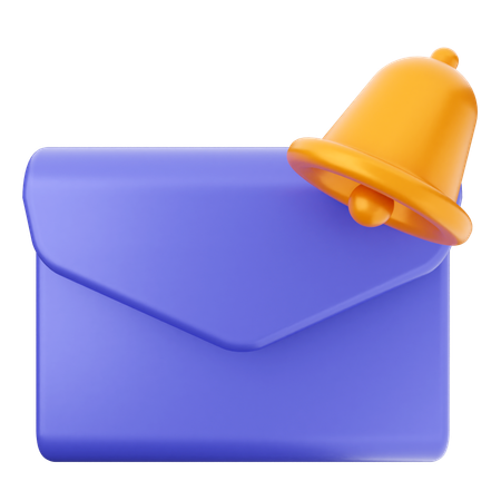 E-Mail-Benachrichtigungsglocke  3D Icon