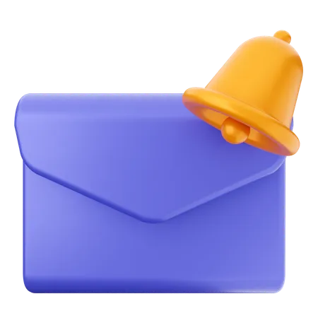 E-Mail-Benachrichtigungsglocke  3D Icon