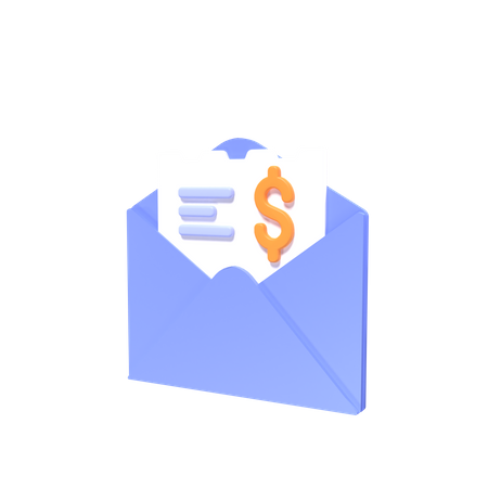 Mail Bill Payment  3D Icon