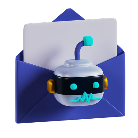 Mail Bot  3D Icon