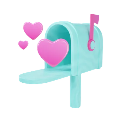 Mail Box Love  3D Icon