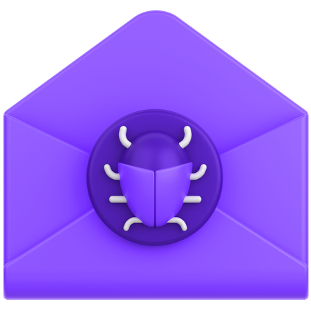 メールバグ  3D Icon