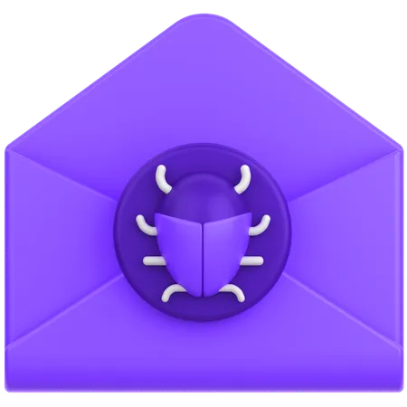 メールバグ  3D Icon