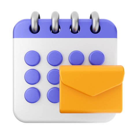 Mail Calendar  3D Icon