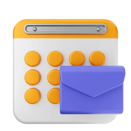 Mail Calendar  3D Icon