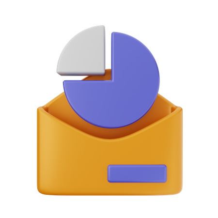 Mail Chart  3D Icon