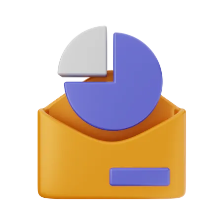 Mail Chart  3D Icon