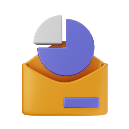 Mail Chart  3D Icon
