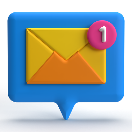 Mail Chat  3D Icon