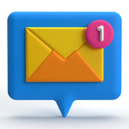 Mail Chat  3D Icon