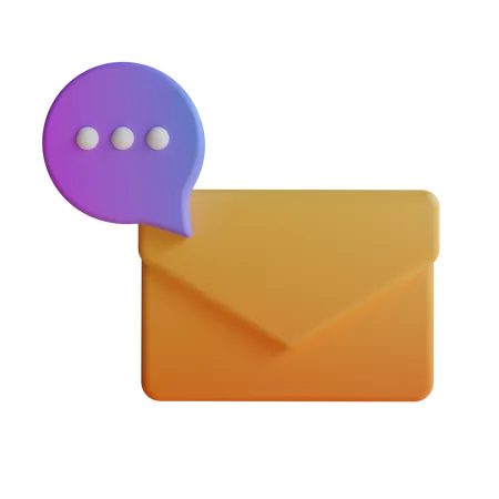 Mail Chat  3D Icon