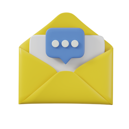 Mail Chat  3D Icon