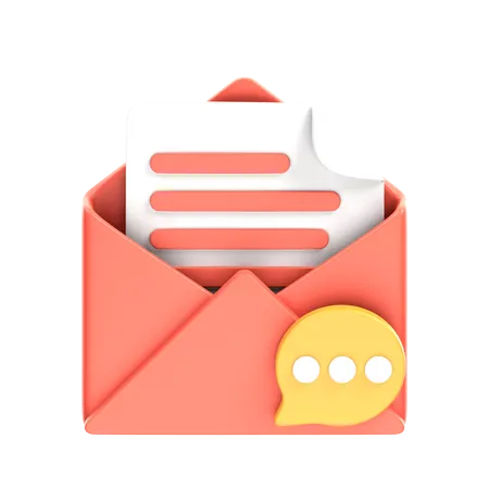 Mail Chat  3D Icon