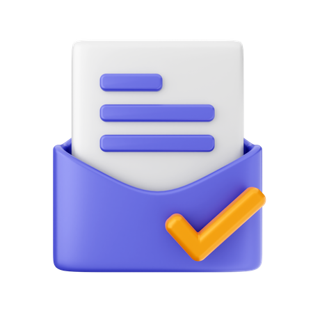 Mail-Check  3D Icon