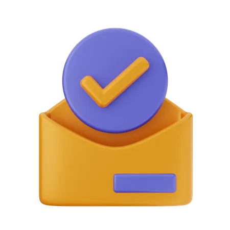 Mail Check  3D Icon