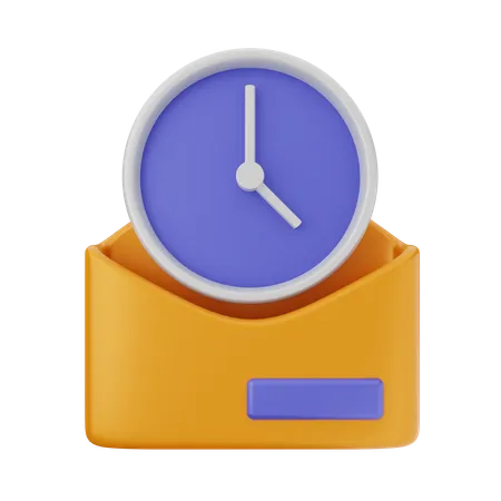 Mail Clock  3D Icon