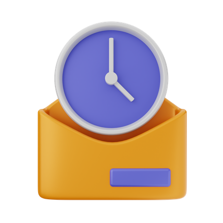 Mail Clock  3D Icon
