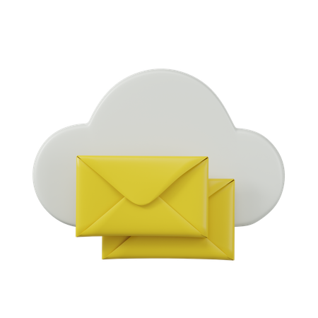 Mail Cloud  3D Icon