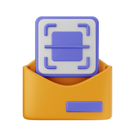 Code-barres de courrier  3D Icon