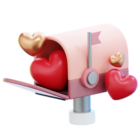 Coeur de courrier  3D Icon