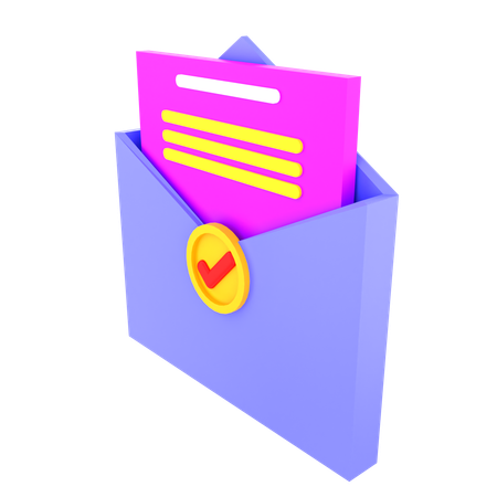 Mail delivered  3D Icon