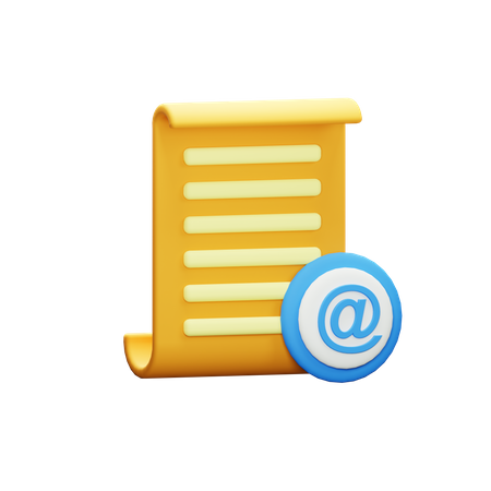 Mail Document  3D Icon