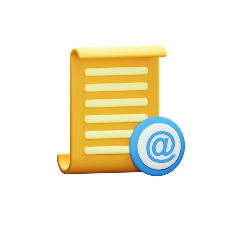 Mail-Dokument  3D Icon