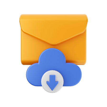 Mail Download  3D Icon