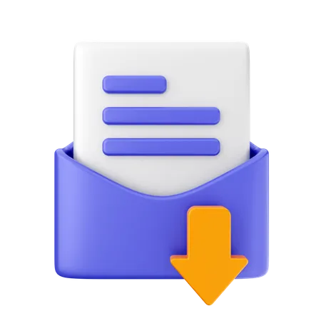 Mail-Download  3D Icon