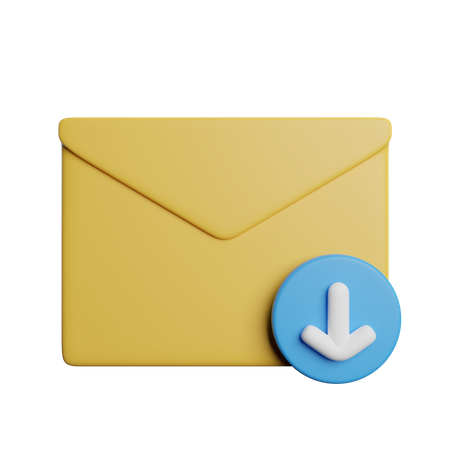 Mail-Download  3D Icon