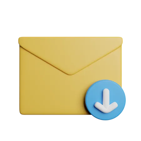 Incoming Messages Letter 3D Icon