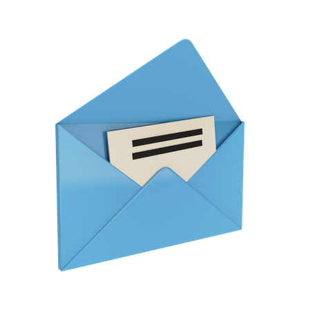 Mail envelop 3D Illustration