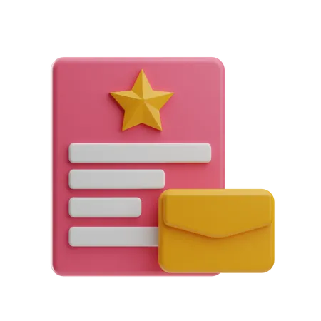 Mail Favorite  3D Icon