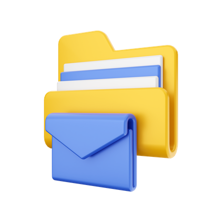 Mail Folder 3D Illustration