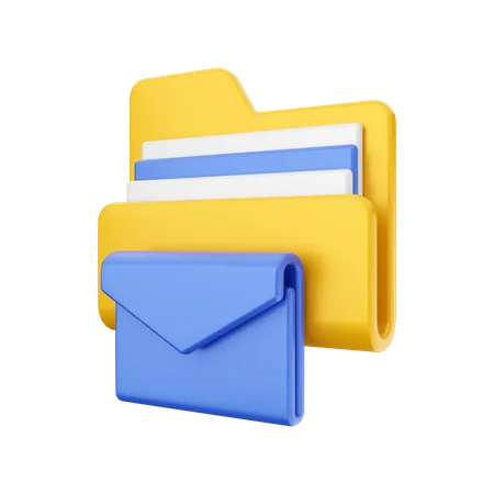 Mail Folder  3D Illustration