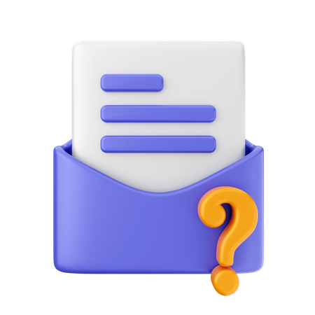 E-Mail-Fragezeichen  3D Icon