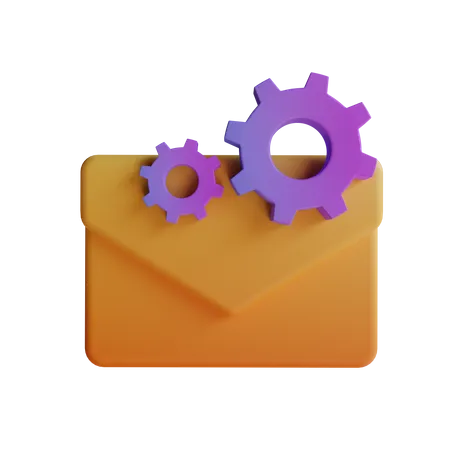 Mail Gear  3D Icon