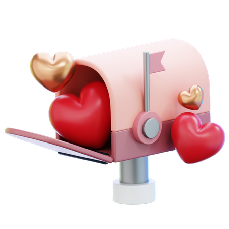 Mail Heart  3D Icon