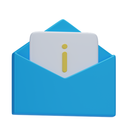 Mail Information  3D Icon