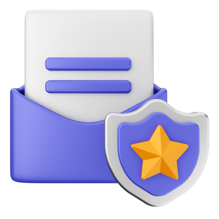 E-Mail Internet Sicherheit  3D Icon