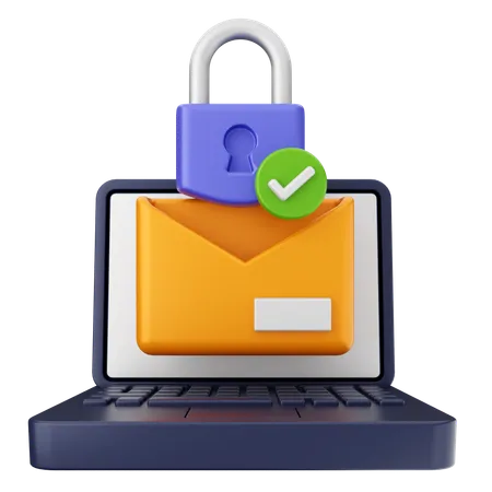 E-Mail Internet Sicherheit  3D Icon