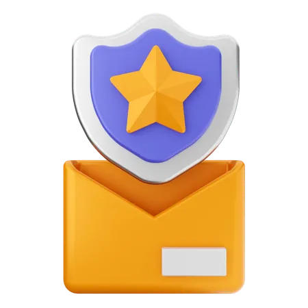 Mail Internet Security  3D Icon