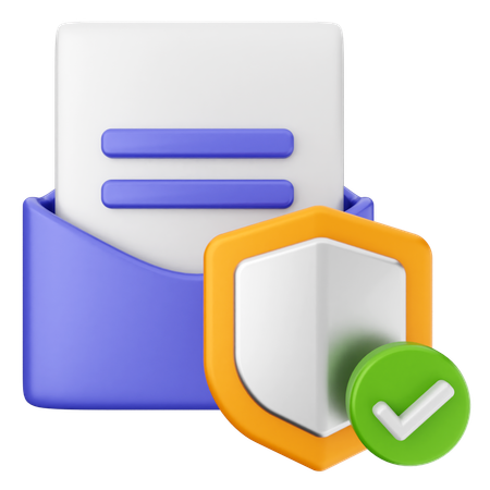 Mail Internet Security  3D Icon