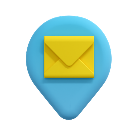 Mail Location Pin  3D Icon