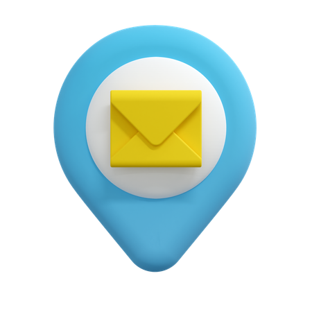 Mail Location Pin  3D Icon