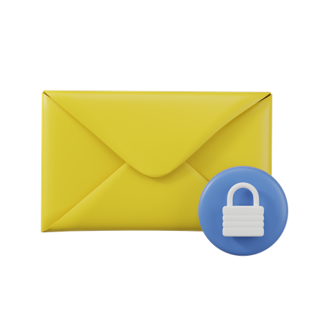 Mail Lock  3D Icon