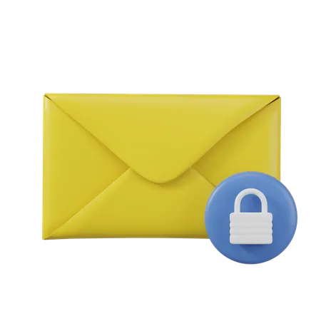 Mail Lock  3D Icon