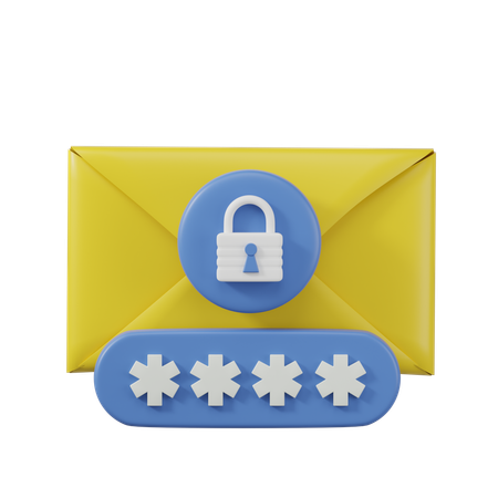 Mail Lock  3D Icon